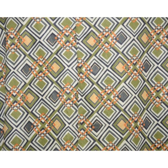 70s Vintage Headliners Sport Retro Geometric Print Tie-Neck Mod Mini Dress 2X - Picture 9 of 11